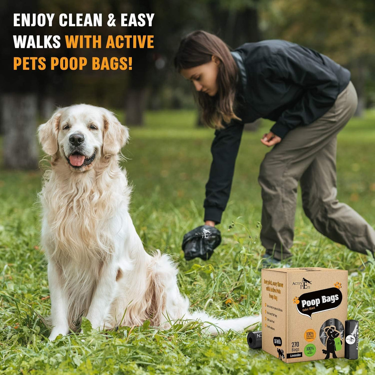 Lavender Dog Waste Bags — 270 Count