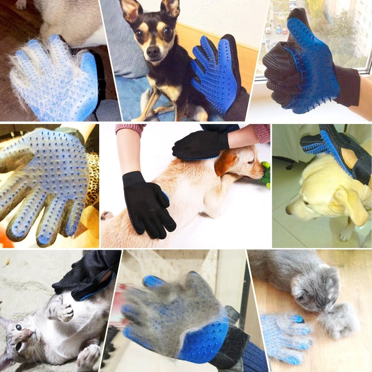 Pet Grooming Gloves (Pair)